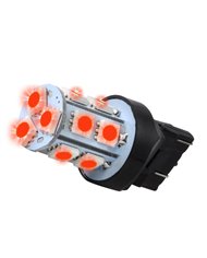7443 RED 13 LED TOWER STYLE LIGHT BULBS, 12V, PAIR