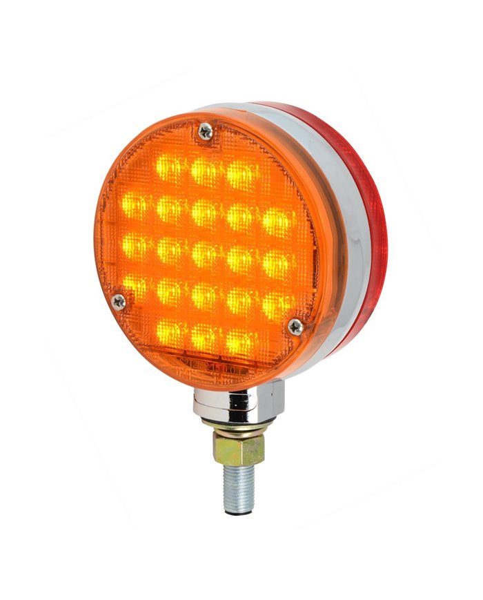 4" SMART DYNAMIC DOUBLE FACE AMBER/RED 21 LED LIGHT, D/SIDE