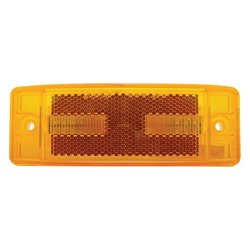 UP38258-8 LED Rectangular Light Clearance/Marker With Reflex Lens - Amber LED/Amber Lens