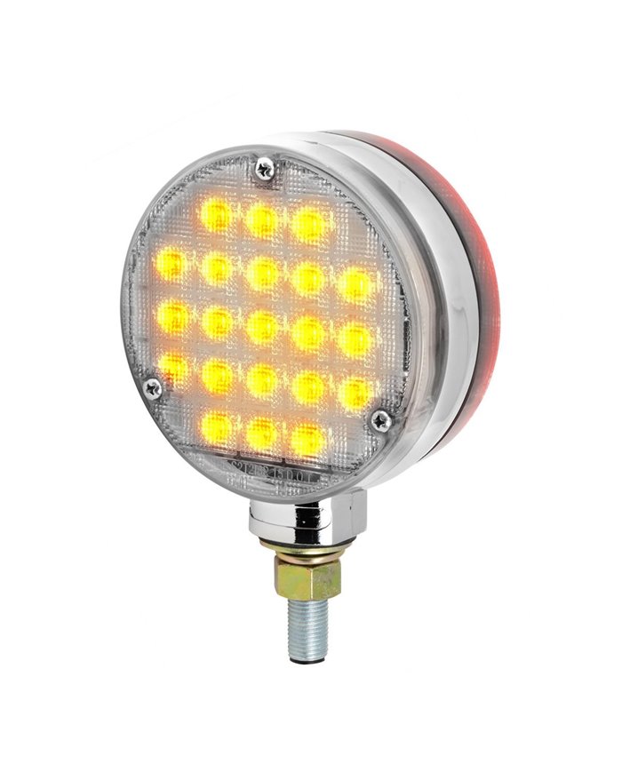 4" SMART DYNAMIC DOUBLE FACE AMBER/RED/CLR 21LED LIGHT, D/S