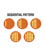 4" SMART DYNAMIC DOUBLE FACE AMBER/RED/CLR 21LED LIGHT, D/S