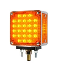 SQ. SMART DYNAMIC DOUBLE FACE AMBER/RED 26 LED LIGHT, D/SIDE SQ. SMART DYNAMIC DOUBLE FACE AMBER/RED 26 LED LIGHT, D/SIDE