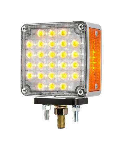 SQ. SMART DYNAMIC DOUBLE FACE AMBER/RED/CLR 26LED LIGHT, D/S SQ. SMART DYNAMIC DOUBLE FACE AMBER/RED/CLR 26LED LIGHT, D/S