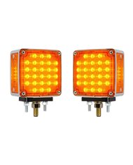 SQ. SMART DYNAMIC DOUBLE FACE AMBER/RED LED LIGHT, TWIN PACK SQ. SMART DYNAMIC DOUBLE FACE AMBER/RED LED LIGHT, TWIN PACK