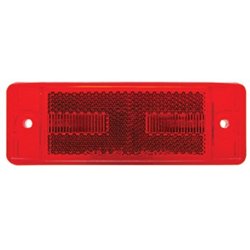 UP38259-8 LED Rectangular Light Clearance/Marker With Reflex Lens - Red LED/Red Lens