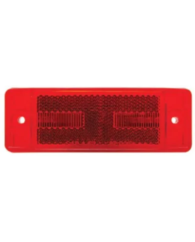 UP38259-8 LED Rectangular Light Clearance/Marker With Reflex Lens - Red LED/Red Lens