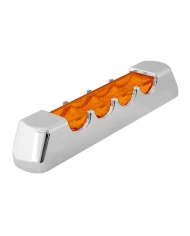 4" AMBER/AMBER 4 LED LIGHT BAR W/CR. PLASTIC BEZEL COVER