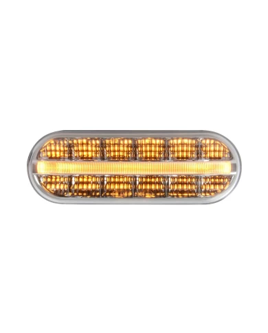 OVAL PRIME SPYDER AMBER/CLEAR 14 LED SEALED LIGHT OVAL PRIME SPYDER AMBER/CLEAR 14 LED SEALED LIGHT
