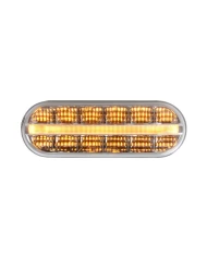OVAL PRIME SPYDER AMBER/CLEAR 14 LED SEALED LIGHT