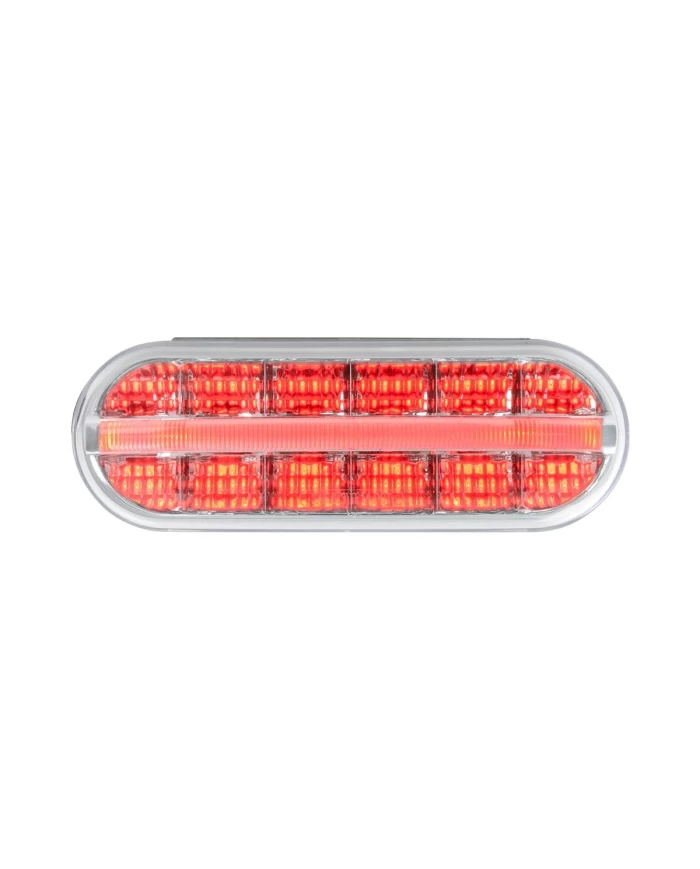 OVAL PRIME SPYDER RED/CLEAR 14 LED SEALED LIGHT