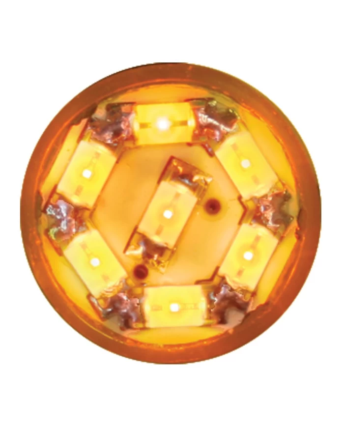 194/168 AMBER 7-LED LIGHT BULBS, 12V, PAIR