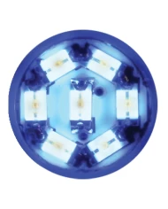 194/168 BLUE 7-LED LIGHT BULBS, 12V, PAIR