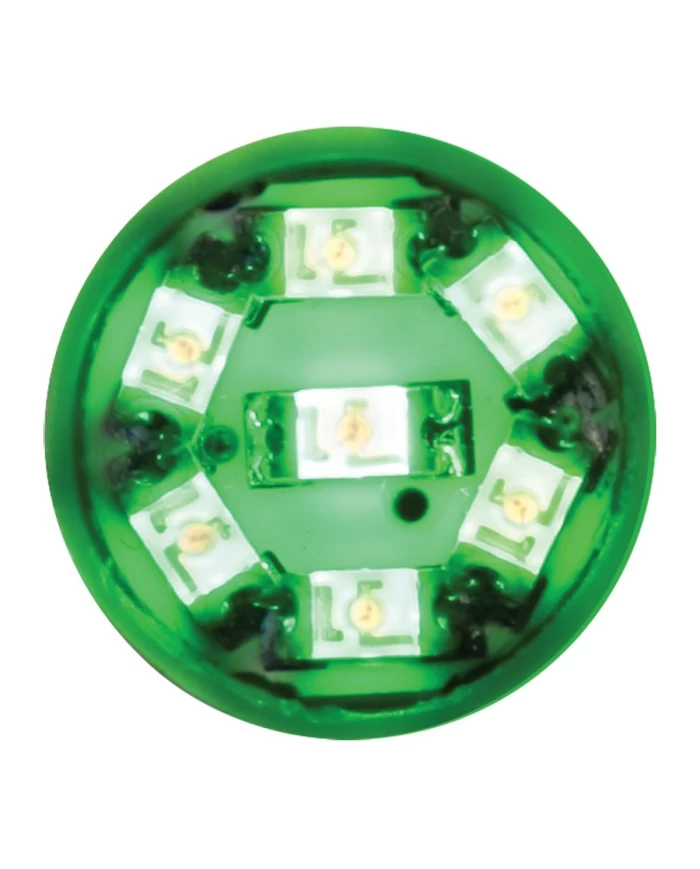194/168 GREEN 7-LED LIGHT BULBS, 12V, PAIR