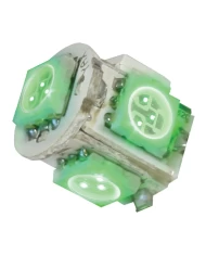 194/168 GREEN 5-LED TOWER STYLE LIGHT BULBS, 12V, PAIR