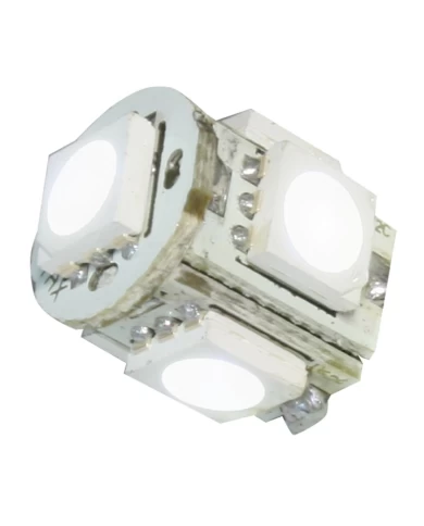 194/168 WHITE 5-LED TOWER STYLE LIGHT BULBS, 12V, PAIR 194/168 WHITE 5-LED TOWER STYLE LIGHT BULBS, 12V, PAIR