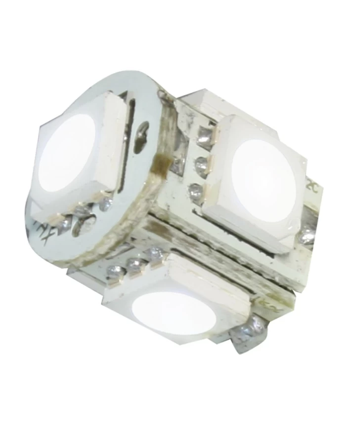 194/168 WHITE 5-LED TOWER STYLE LIGHT BULBS, 12V, PAIR