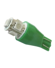 921/912 GREEN 5-LED TOWER STYLE LIGHT BULBS, 12V, PAIR