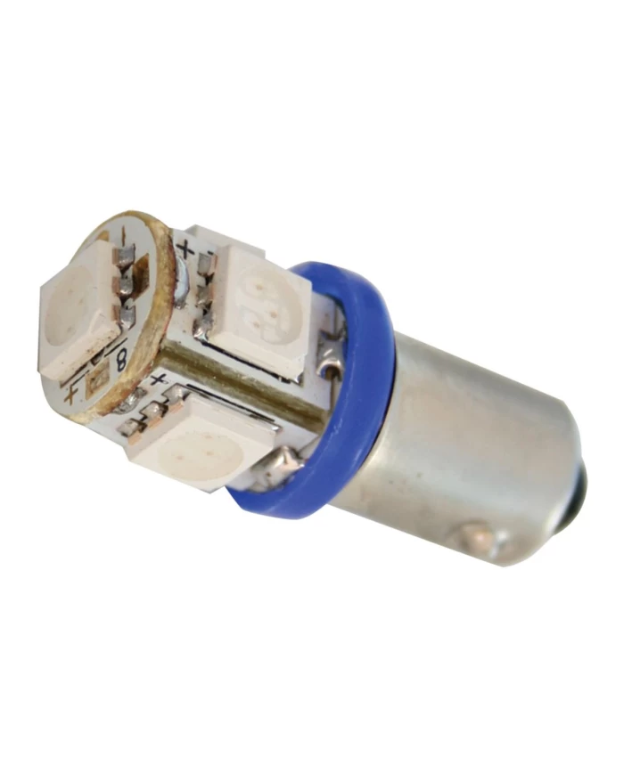 1895 BLUE 5-LED HIGH POWER TOWER STYLE BULBS, 12V, PAIR