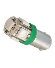 1895 GREEN 5-LED HIGH POWER TOWER STYLE BULBS, 12V, PAIR