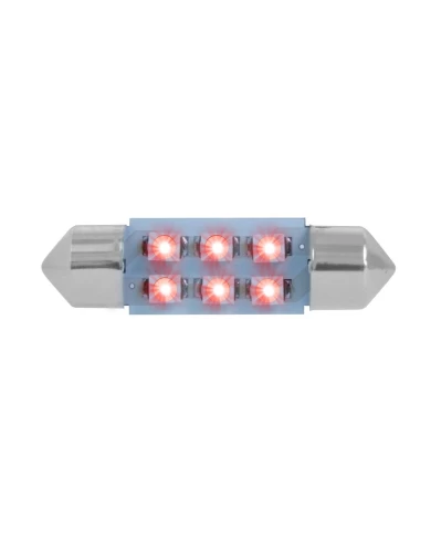211-2 (36MM) RED 6 LED DOME LIGHT BULBS, 12V 211-2 (36MM) RED 6 LED DOME LIGHT BULBS, 12V