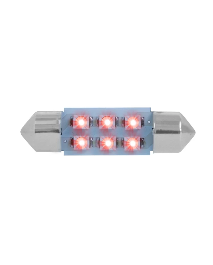 211-2 (36MM) RED 6 LED DOME LIGHT BULBS, 12V 211-2 (36MM) RED 6 LED DOME LIGHT BULBS, 12V
