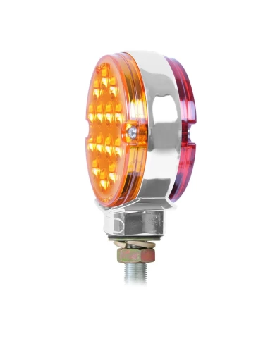 3" PEARL DOUBLE FACE AMBER/RED LED LIGHT, 14 LED/SIDE 3" PEARL DOUBLE FACE AMBER/RED LED LIGHT, 14 LED/SIDE