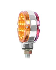 3" PEARL DOUBLE FACE AMBER/RED LED LIGHT, 14 LED/SIDE