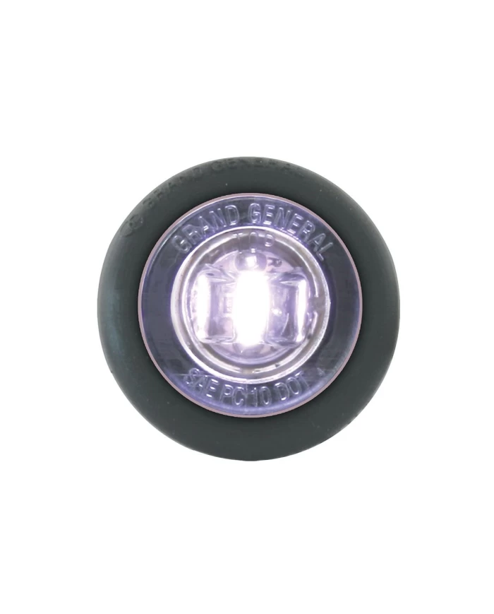 1-1/4" WHITE/CLEAR 1LED INTER. LIGHT W/GROMMET, 3 WIRES 1-1/4" WHITE/CLEAR 1LED INTER. LIGHT W/GROMMET, 3 WIRES