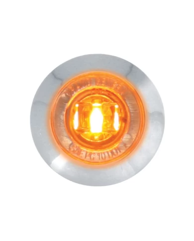 1-1/4" AMBER/CLEAR 1LED DUAL FUN. LIGHT W/BEZEL&NUT, 3WIRES 1-1/4" AMBER/CLEAR 1LED DUAL FUN. LIGHT W/BEZEL&NUT, 3WIRES