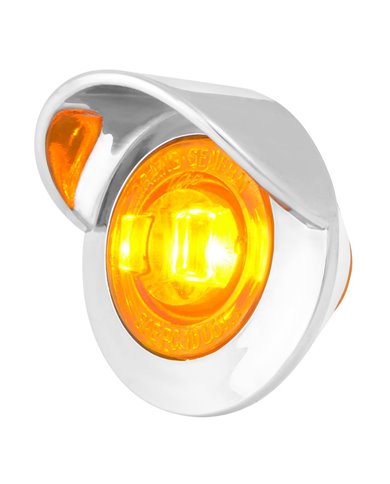 1-1/4" AMBER/AMBER 1LED DUAL FUNCT. LIGHT W/CR. BEZEL&VISOR 1-1/4" AMBER/AMBER 1LED DUAL FUNCT. LIGHT W/CR. BEZEL&VISOR