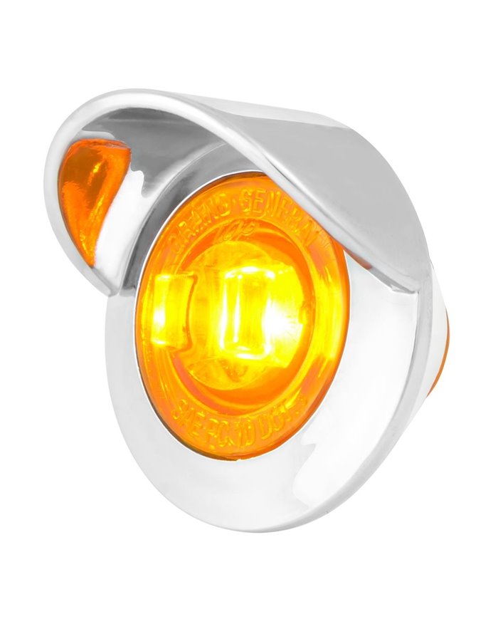 1-1/4" AMBER/AMBER 1LED DUAL FUNCT. LIGHT W/CR. BEZEL&VISOR 1-1/4" AMBER/AMBER 1LED DUAL FUNCT. LIGHT W/CR. BEZEL&VISOR