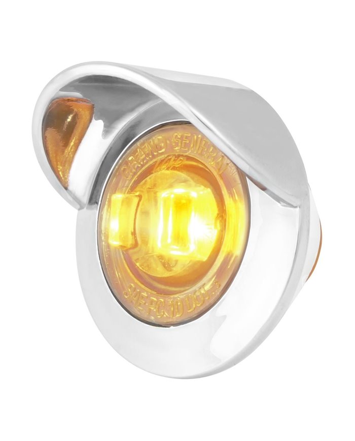 1-1/4" AMBER/CLEAR 1LED DUAL FUNCT. LIGHT W/CR. BEZEL&VISOR 1-1/4" AMBER/CLEAR 1LED DUAL FUNCT. LIGHT W/CR. BEZEL&VISOR