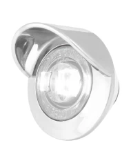 1-1/4" WHITE/CLEAR 1LED DUAL FUNCT. LIGHT W/CR. BEZEL&VISOR 1-1/4" WHITE/CLEAR 1LED DUAL FUNCT. LIGHT W/CR. BEZEL&VISOR