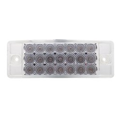 UP38296B-21 LED Reflector Rectangular Light (Clearance/Marker) - Amber LED/Clear Lens (Bulk)
