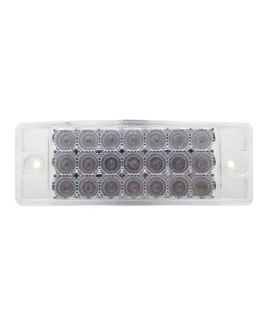 UP38296B-21 LED Reflector Rectangular Light (Clearance/Marker) - Amber LED/Clear Lens (Bulk)