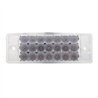 UP38296B-21 LED Reflector Rectangular Light (Clearance/Marker) - Amber LED/Clear Lens (Bulk)