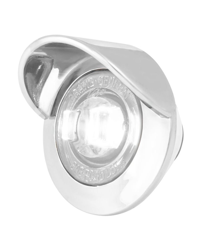1" MINI WHITE/CLEAR 1LED DUAL FUNCT. LIGHT W/CR. BEZEL&VISOR 1" MINI WHITE/CLEAR 1LED DUAL FUNCT. LIGHT W/CR. BEZEL&VISOR