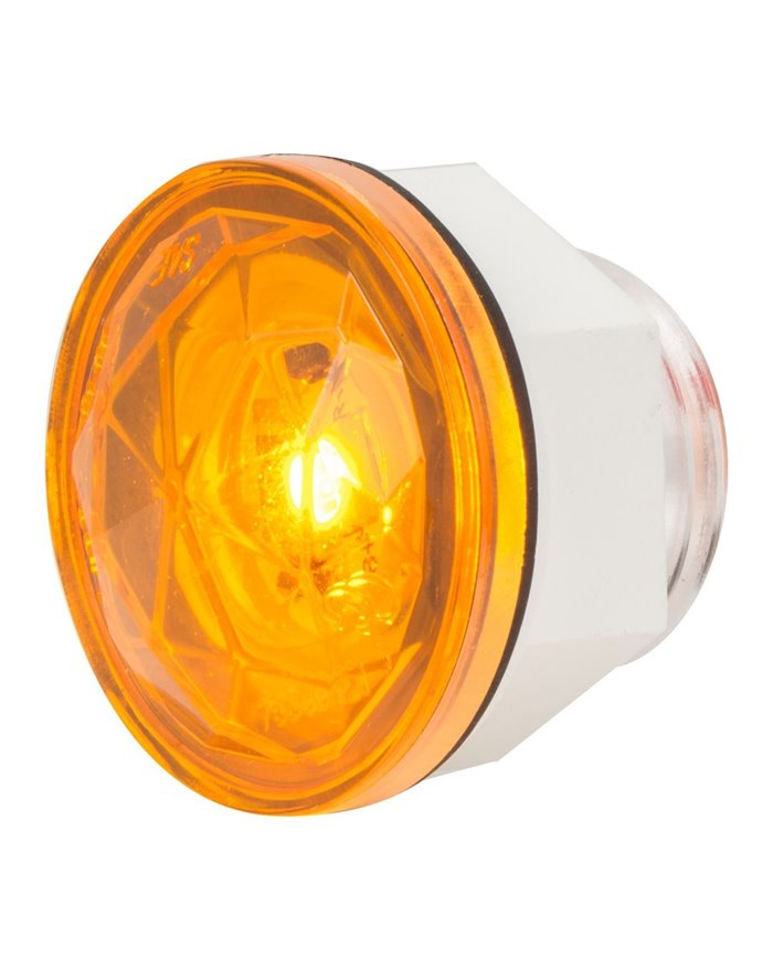 1-1/4" AMBER/AMB DIAMOND LENS 1 LED DUAL FUNT. LIGHT W/ NUT 1-1/4" AMBER/AMB DIAMOND LENS 1 LED DUAL FUNT. LIGHT W/ NUT