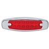 UP38306-12 LED Reflector Rectangular Light With Bezel (Clearance/Marker) - Red LED/Red Lens