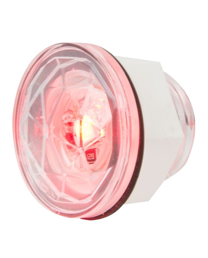 1-1/4" RED/CLEAR DIAMOND LENS 1 LED DUAL FUNT. LIGHT W/ NUT 1-1/4" RED/CLEAR DIAMOND LENS 1 LED DUAL FUNT. LIGHT W/ NUT