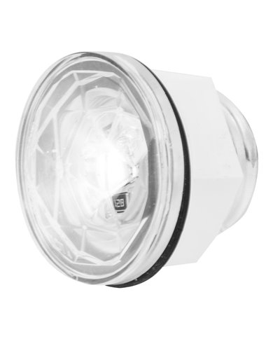 1-1/4" WHITE/CLR DIAMOND LENS 1 LED INTERIOR LIGHT W/ NUT 1-1/4" WHITE/CLR DIAMOND LENS 1 LED INTERIOR LIGHT W/ NUT