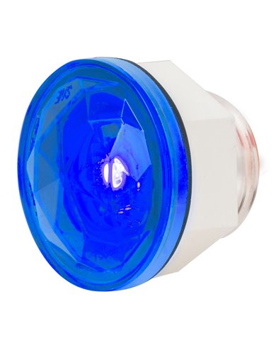 1-1/4" BLUE/BLUE DIAMOND LENS 1 LED INTERIOR LIGHT W/ NUT 1-1/4" BLUE/BLUE DIAMOND LENS 1 LED INTERIOR LIGHT W/ NUT