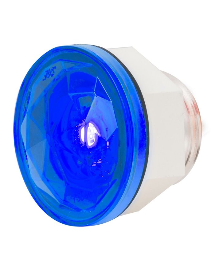 1-1/4" BLUE/BLUE DIAMOND LENS 1 LED INTERIOR LIGHT W/ NUT 1-1/4" BLUE/BLUE DIAMOND LENS 1 LED INTERIOR LIGHT W/ NUT