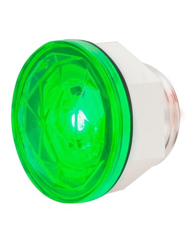 1-1/4" GREEN/GRN DIAMOND LENS 1 LED INTERIOR LIGHT W/ NUT 1-1/4" GREEN/GRN DIAMOND LENS 1 LED INTERIOR LIGHT W/ NUT