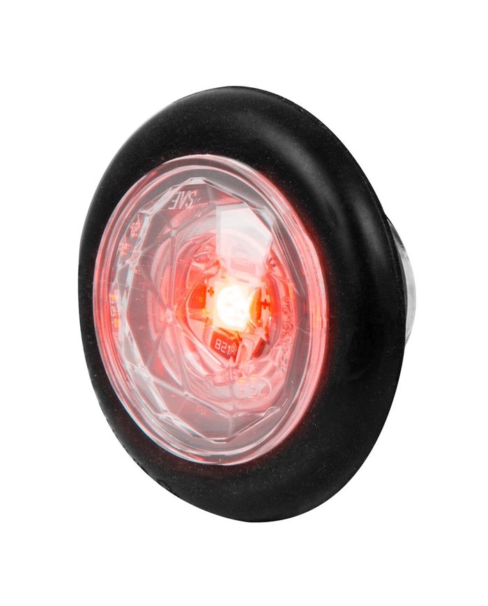 1-1/4" RED/CLEAR DIAMOND LENS 1 LED DUAL FUNT. LIGHT W/ GRMT 1-1/4" RED/CLEAR DIAMOND LENS 1 LED DUAL FUNT. LIGHT W/ GRMT