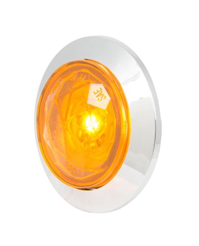 1-1/4" AMBER/AMB DIAMOND 1LED DUAL FUNC. LIGHT W/CR. BEZEL 1-1/4" AMBER/AMB DIAMOND 1LED DUAL FUNC. LIGHT W/CR. BEZEL