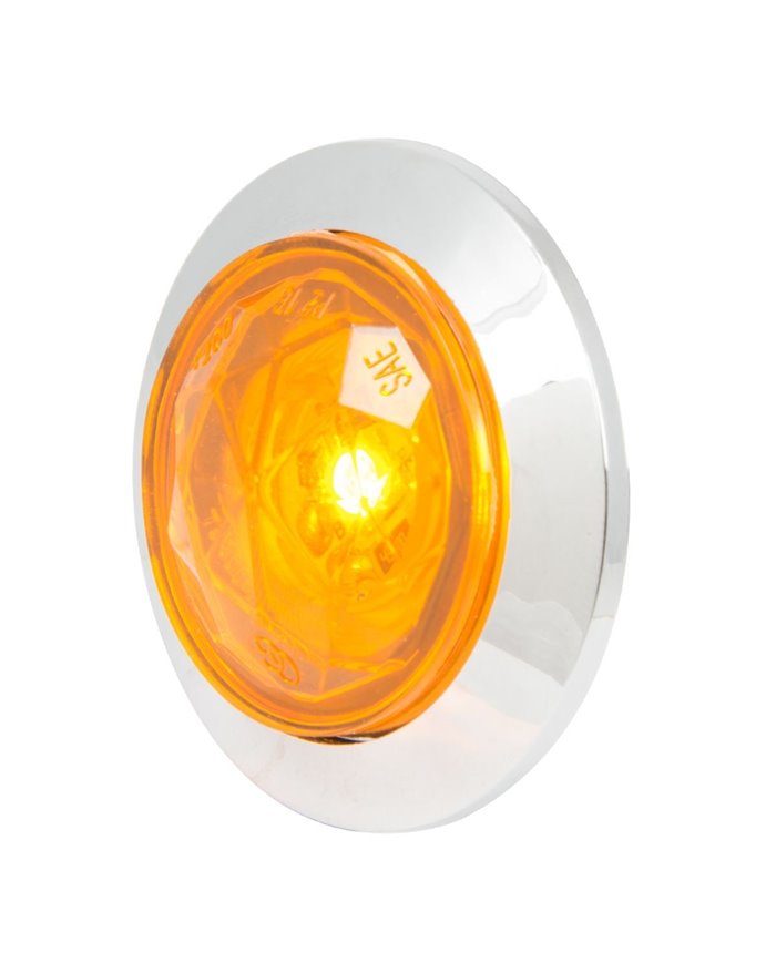 1-1/4" AMBER/AMB DIAMOND 1LED DUAL FUNC. LIGHT W/CR. BEZEL 1-1/4" AMBER/AMB DIAMOND 1LED DUAL FUNC. LIGHT W/CR. BEZEL