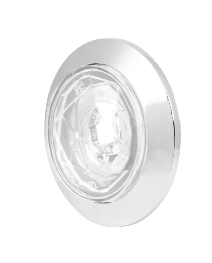 1-1/4" WHITE/CLR DIAMOND 1LED DUAL FUNC. LIGHT W/CR. BEZEL 1-1/4" WHITE/CLR DIAMOND 1LED DUAL FUNC. LIGHT W/CR. BEZEL