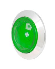 1-1/4" GREEN/GRN DIAMOND 1LED DUAL FUNC. LIGHT W/CR. BEZEL