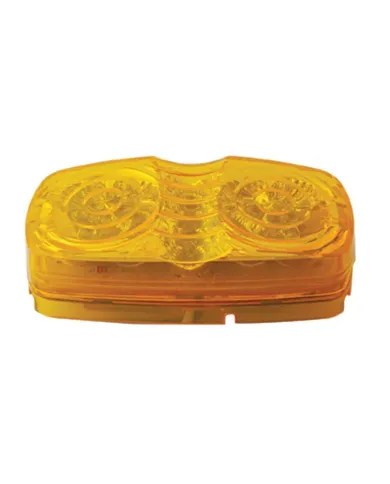 UP38314-14 LED Reflector Rectangular Light (Clearance/Marker) - Amber LED/Amber Lens